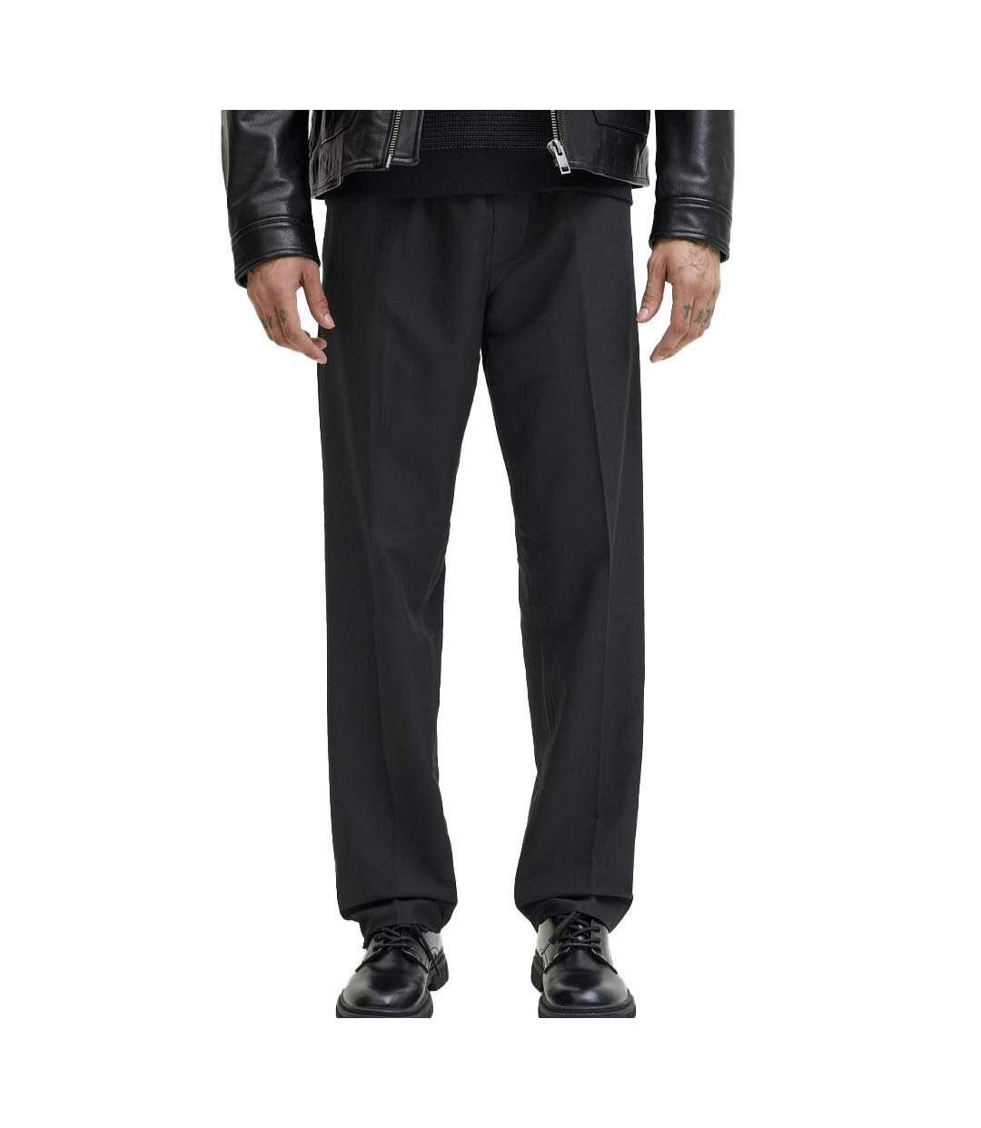 Pantalon fluide noir homme jack & jones kane-1