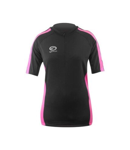 Optimum Womens/Ladies Nitebrite Cycling Jersey (Black/Pink) - UTCS735