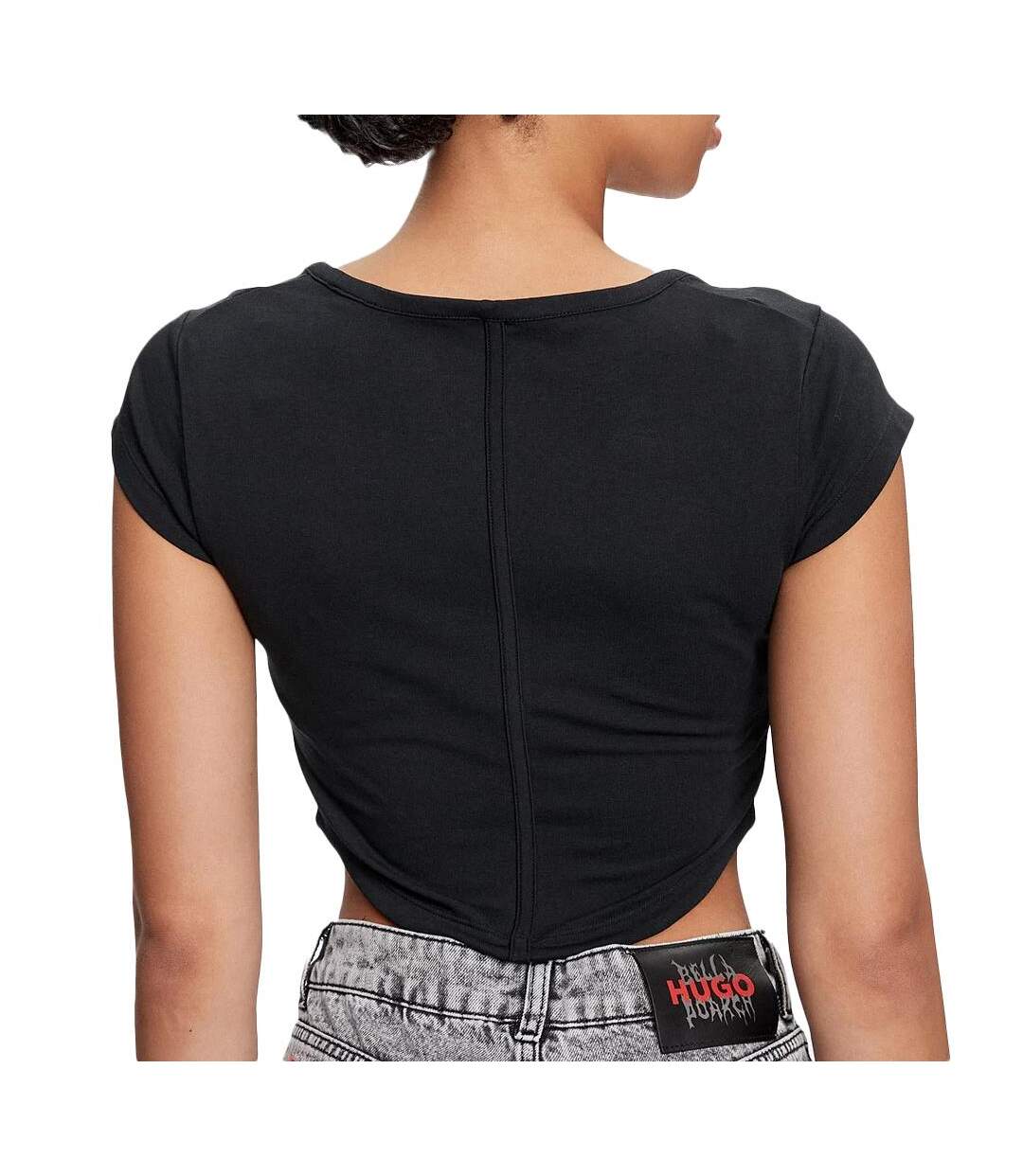 T-Shirt noir femme converse corset - m-2