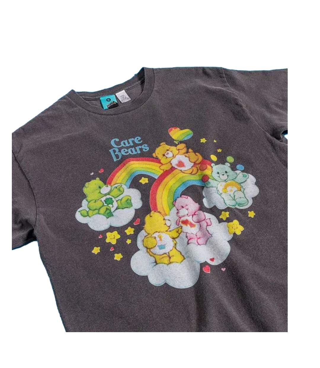 Unisex Adult Cloud Vintage Wash T-shirt Charcoal Care Bears-4