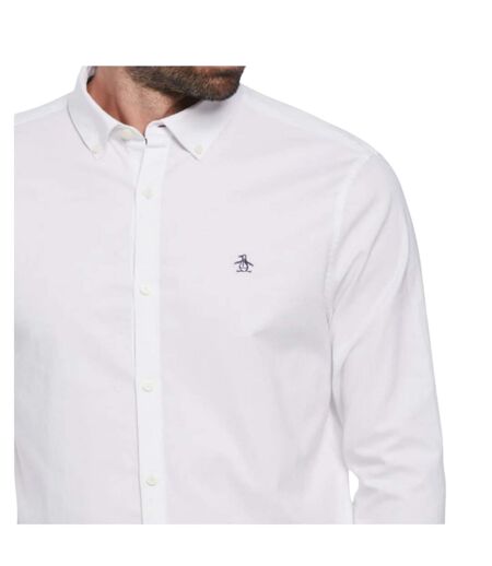 Chemise Manches Longues Sticker Pete Homme Blanc Vif Original Penguin