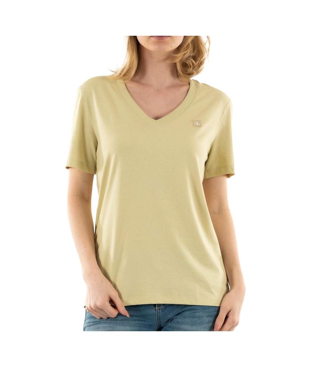 T-shirt Vert Femme Calvin Klein Jeans J20J222560 - L-1