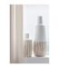 Vase Design en Bois Ying 33cm Blanc & Naturel-3