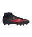 Mens F50 Club Mid Cut Firm Ground Football Boots Black Red Adidas-1