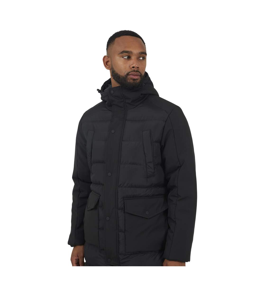 Doudoune Matelassée Homme Noir Brave Soul-3