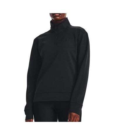 Sweat 1/4 de Zip Noir Femme Under Armour Fleece - M