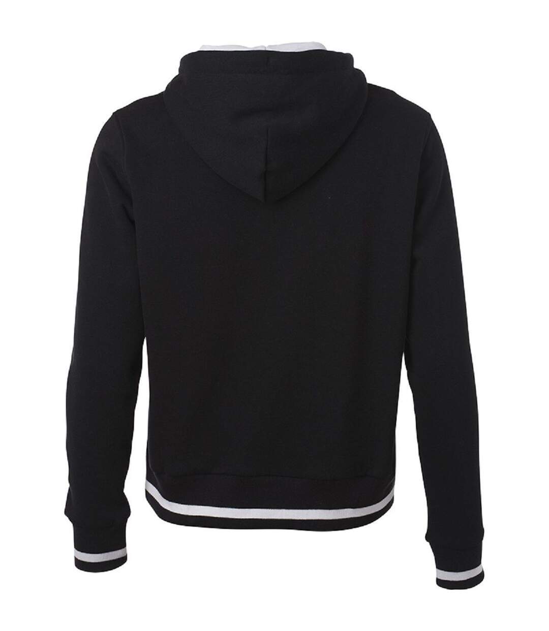 Sweat shirt à capuche femme - JN777 - noir-2