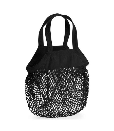 Westford Mill Mini Mesh Cotton Grocery Bag (Black) (One Size) - UTRW7986