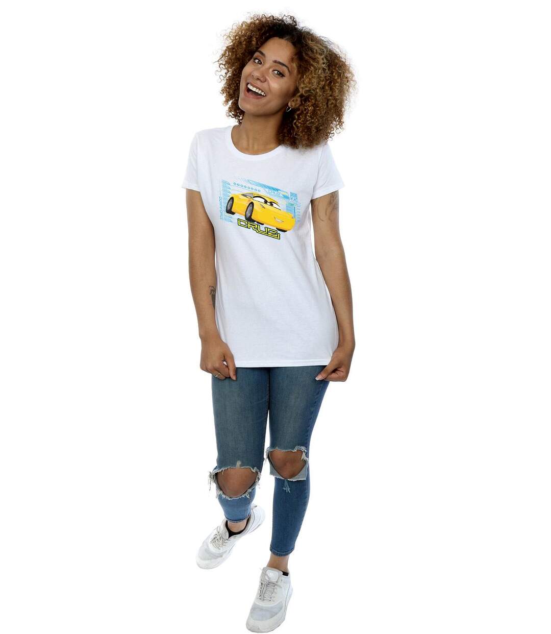 Disney - T-shirt CARS CRUZ RAMIREZ - Femme (Blanc) - UTBI13850-4
