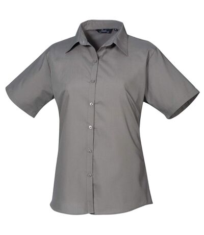 Chemisier À Manches Courtes Femme Gris Foncé Premier