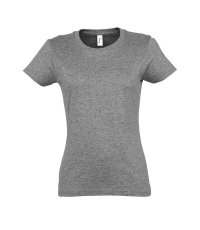 SOLS - T-shirt manches courtes IMPERIAL - Femme (Gris chiné) - UTPC291