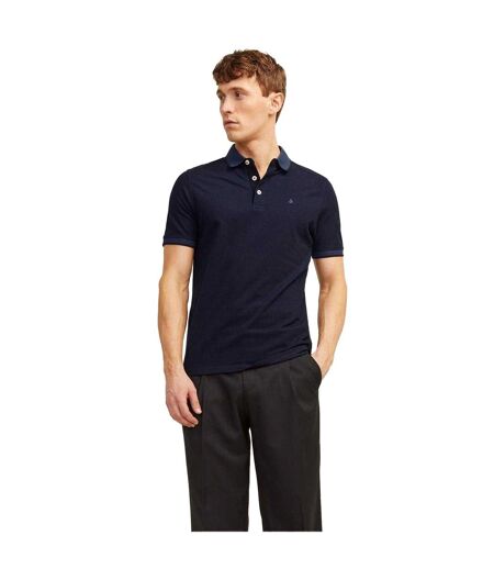 Mens Slim Short-sleeved Polo Shirt Dark Navy Jack And Jones