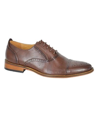 Chaussures De Ville Oxford Homme Marron Foncé Goor