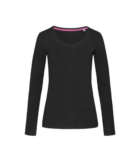 T-shirt À Manches Longues Claire Femme Noir Stedman