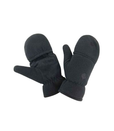 Unisex adult fingerless gloves black Result