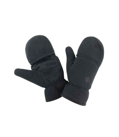 Result Unisex Adult Fingerless Gloves (Black) - UTPC6464