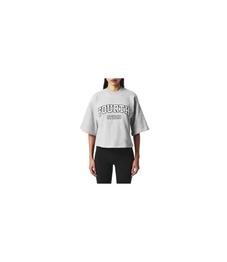 Womens/ladies Studio Oversized T-shirt Grey 4th & Reckless