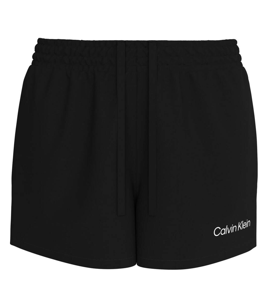 Womens/ladies Woven Logo Shorts Black Calvin Klein-2