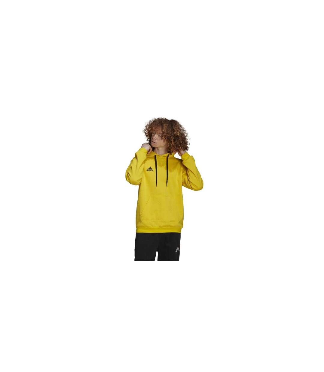 Sweat À Capuche Entrada Homme Jaune Noir Adidas-1