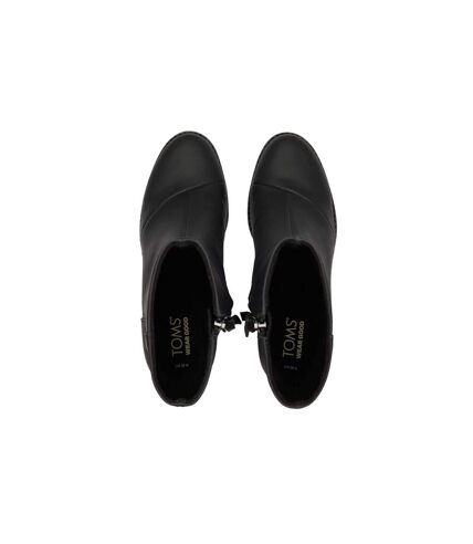 Womens/ladies evelyn leather boots black Toms