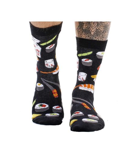 Pack Of 6  Unisex Adult Sushi Socks  Multicoloured Floso
