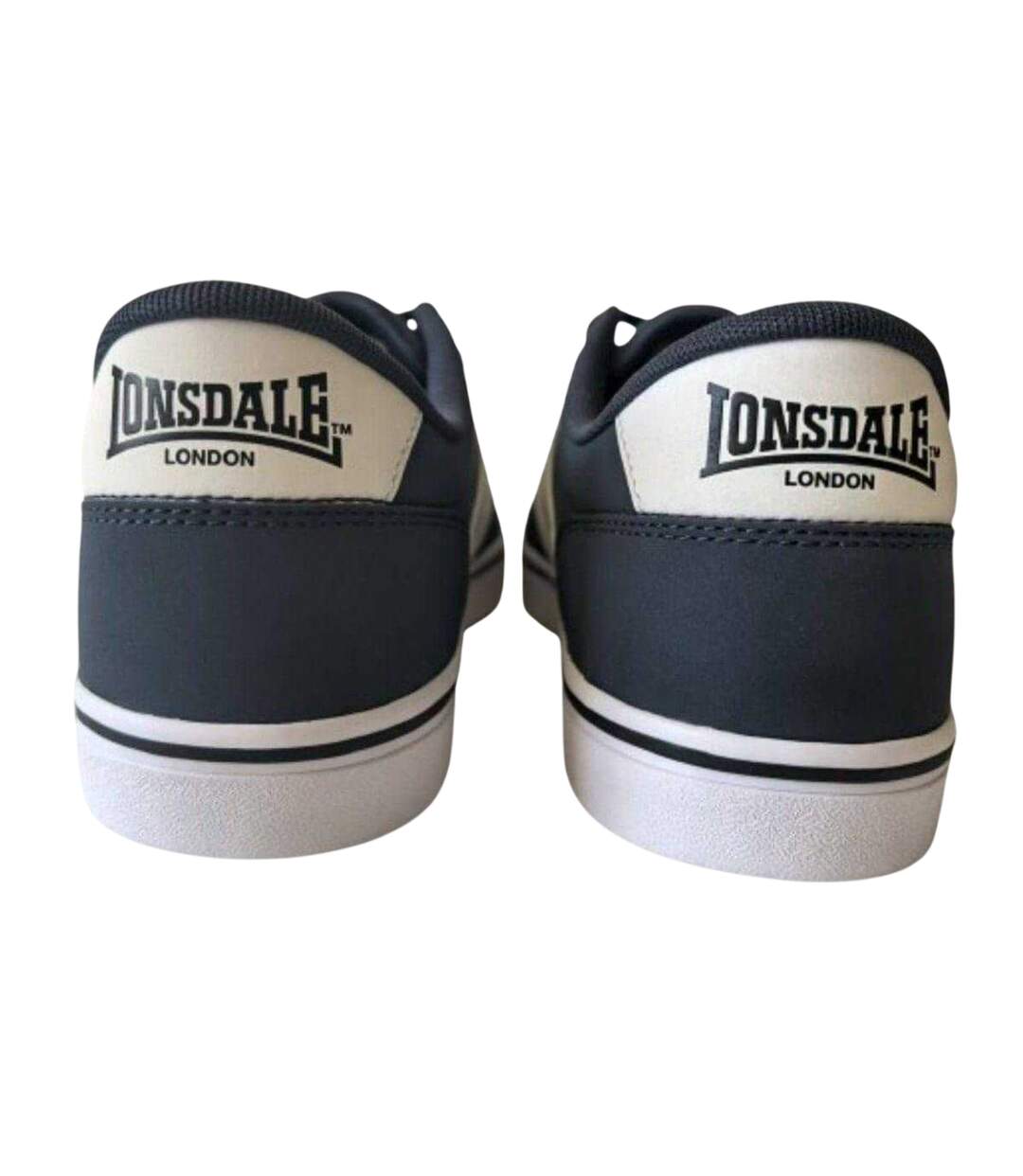 Mens Lace Trainers Navy White Lonsdale-2