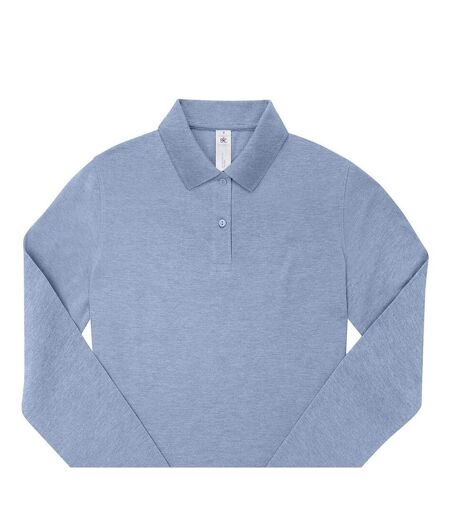 Polo Manches Longues My Polo Femme Bleu Chiné B&C