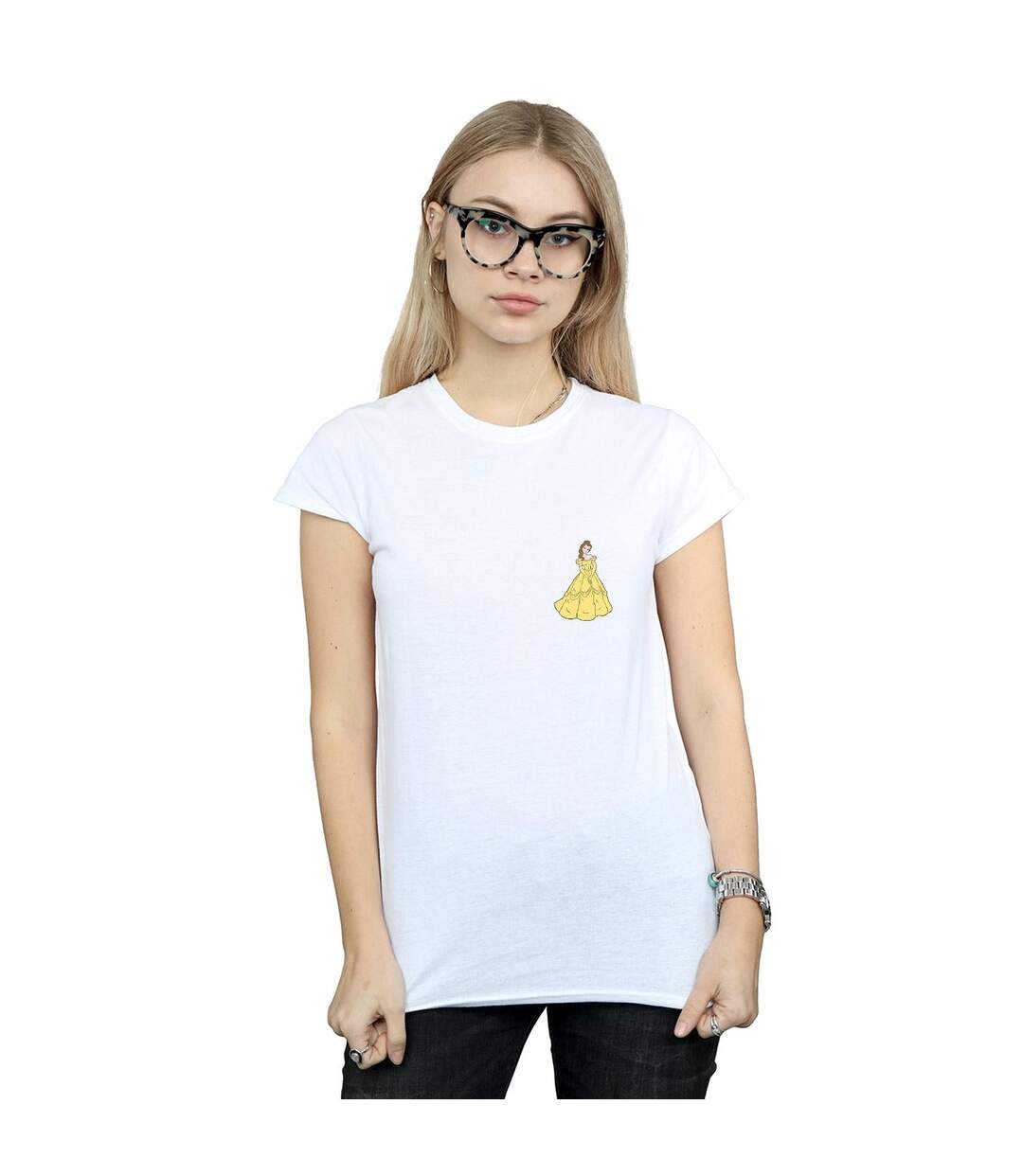 Disney Princess - T-shirt BELLE CHEST - Femme (Blanc) - UTBI37049-2