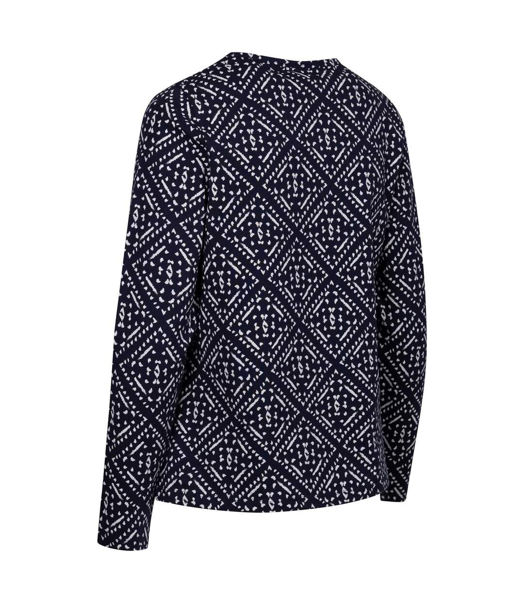 Haut Manches Longues Style À Motifs Daniela Femme Bleu Marine Trespass-2