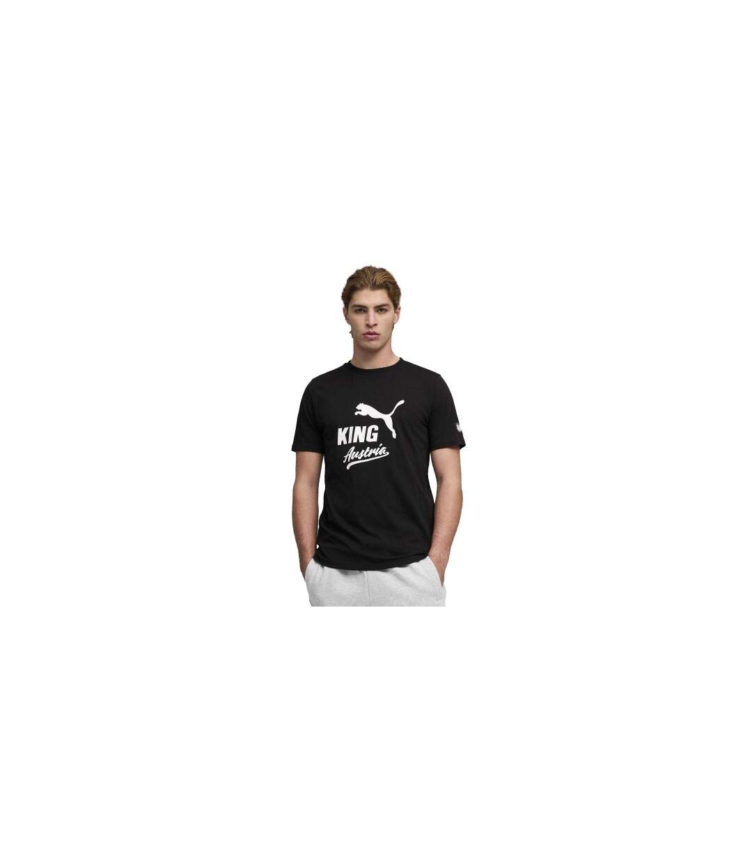 Mens King Austria Fc T-shirt Black White Puma-1