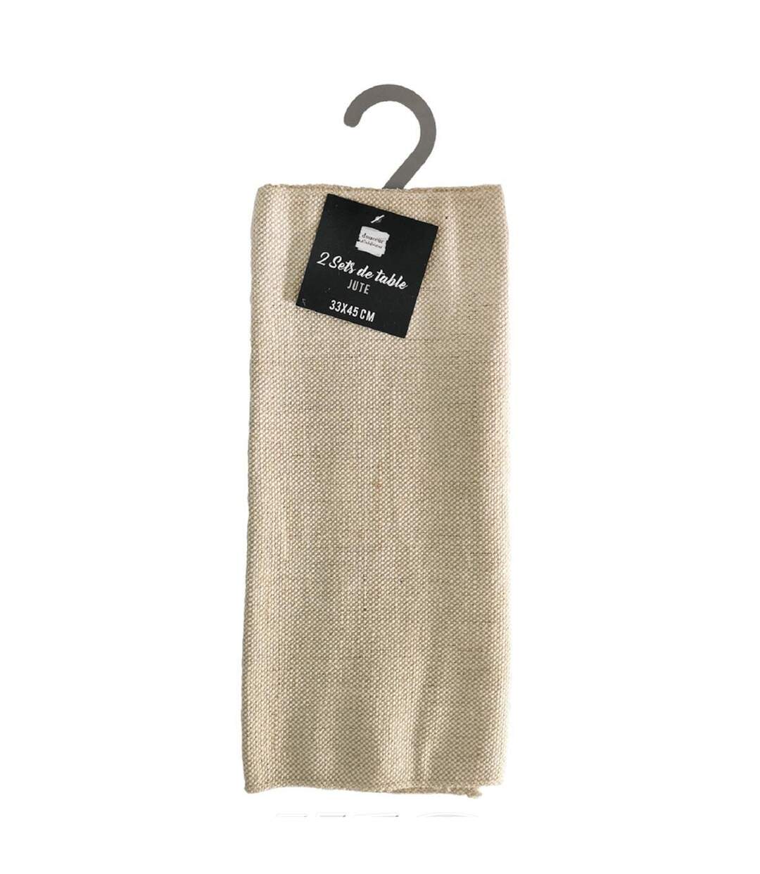 Lot de 2 Sets de Table en Jute Tessi 33x45cm Beige-4