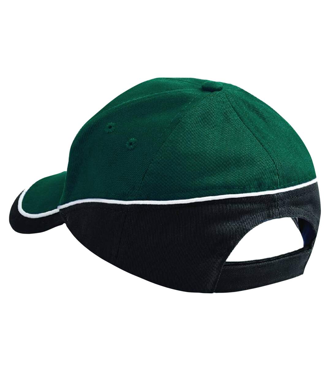 Casquette de baseball unisexe vert bouteille/noir/blanc Beechfield-2