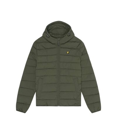 Mens lightweight puffer jacket olive Lyle & Scott