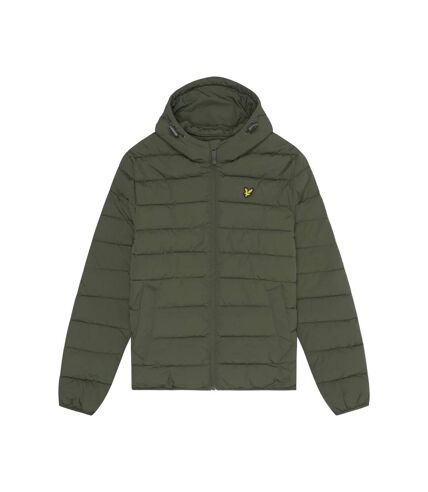 Mens lightweight puffer jacket olive Lyle & Scott