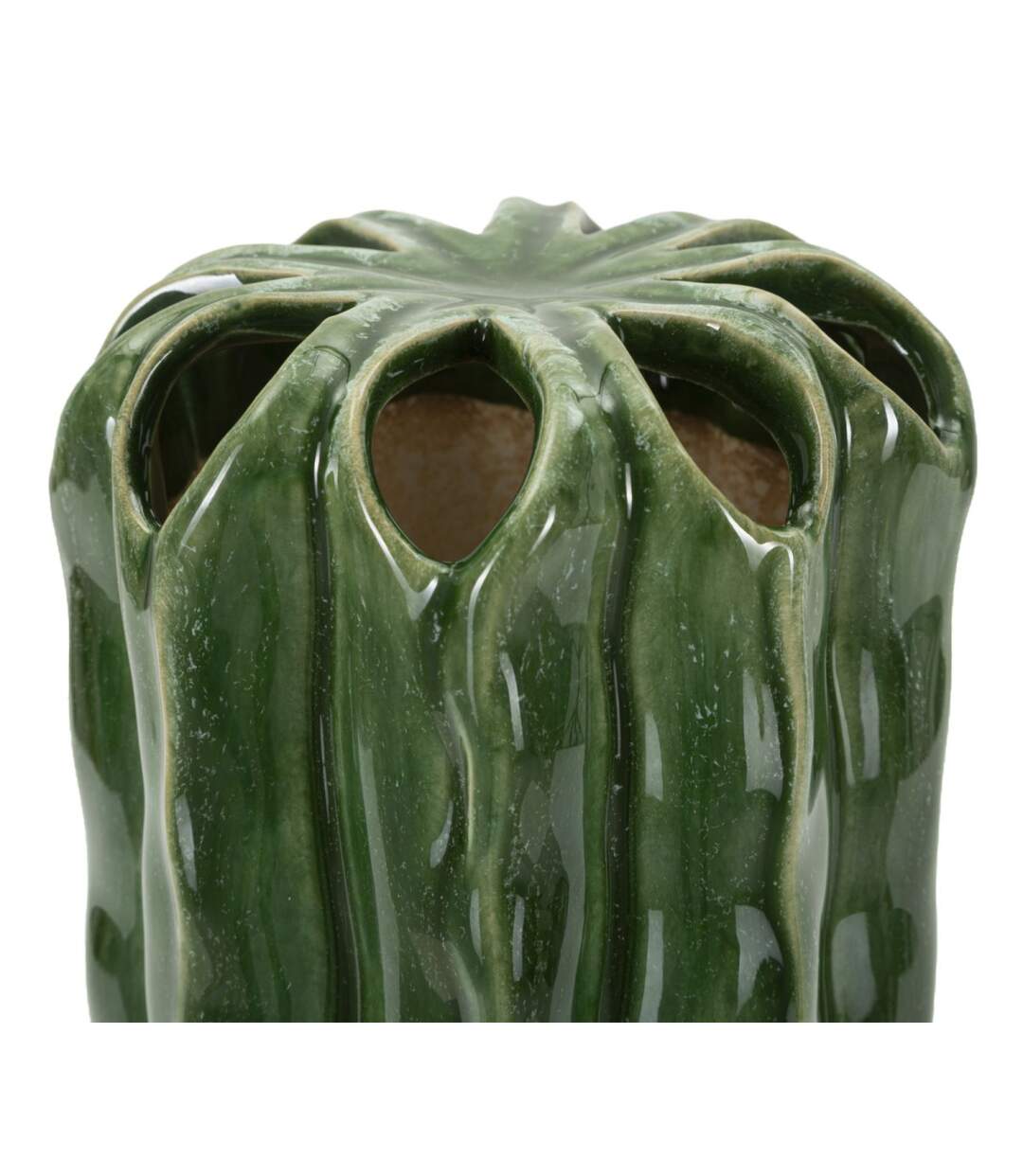 Vase en Céramique Cactus 23cm Vert-3