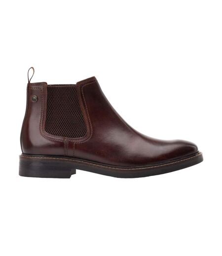 Base London Mens Portland Leather Chelsea Boots (Dark Brown) - UTFS10771
