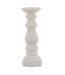 Ceramic column candle holder 31cm x 12cm x 12cm white Hill Interiors-1