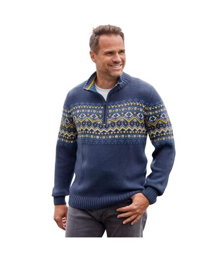 Pull homme bleu marine Atlas For Men