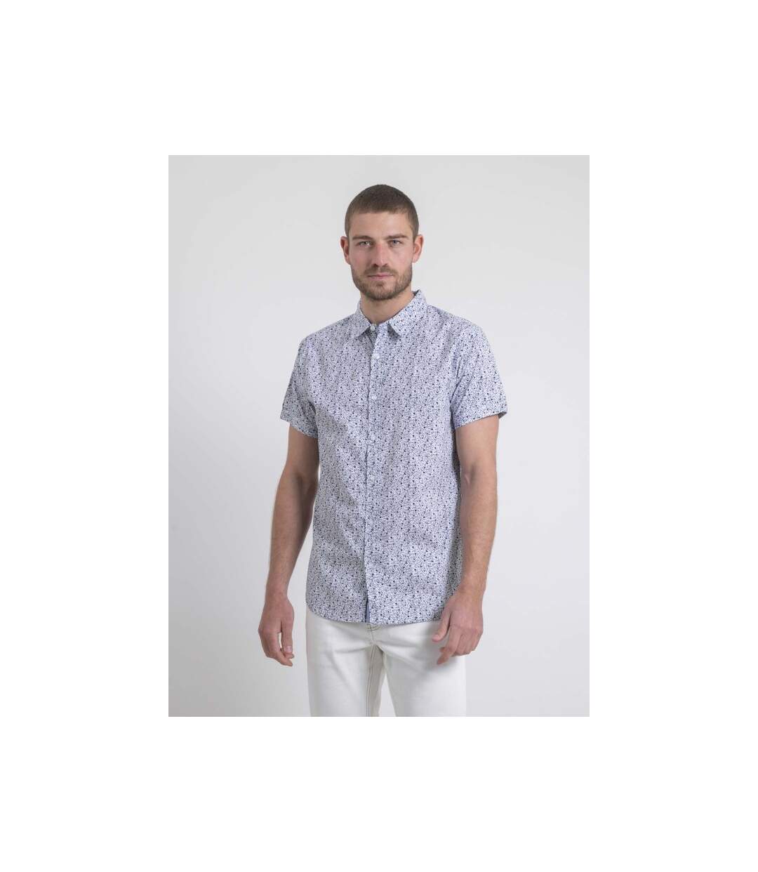 Chemise manches courtes motifs DULAGON-1