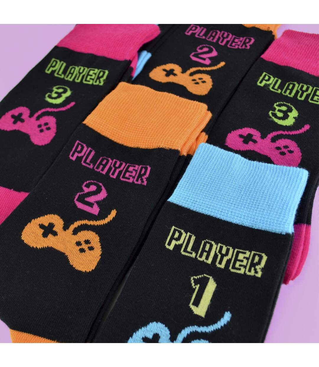 3 Pack Mens Retro Gaming Funky Novelty Video Game Socks-3