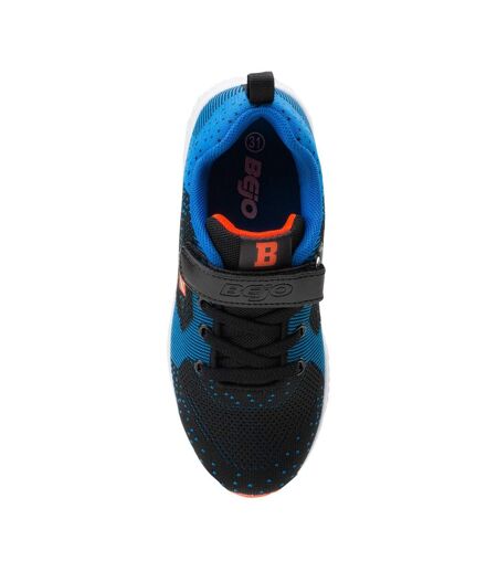 Baskets vetas enfant noir / bleu marine / orange Bejo