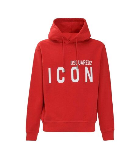 Sweat À Capuche Motif Logo Icon Homme Rouge DSquared2