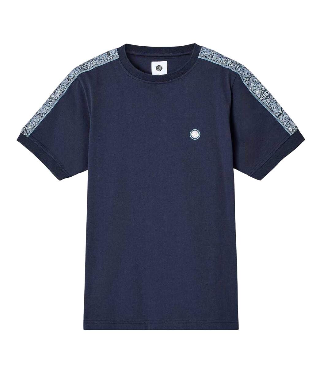 Mens Paisley Taped T-shirt Navy Pretty Green-2