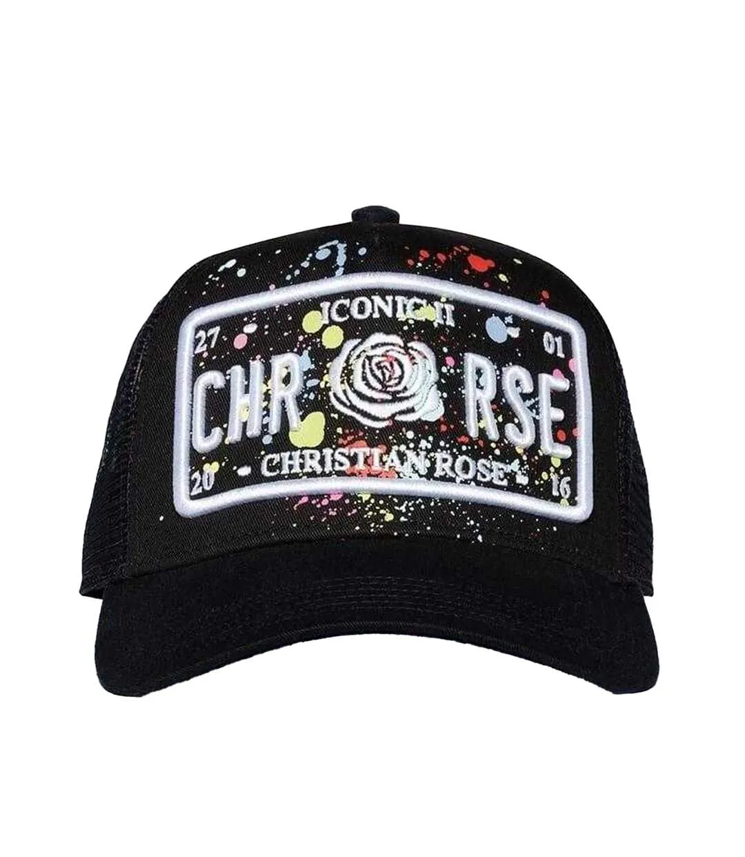 Casquette Trucker Li Plate Noir Christian Rose-3