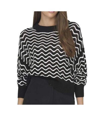 Pull Noir/Blanc Femme JDY  Struc - L