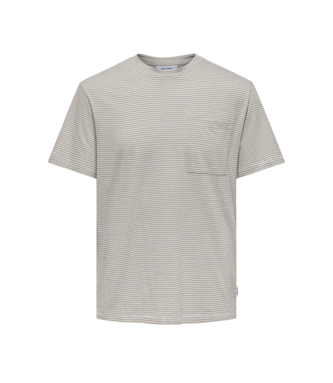 T-shirt Beige Homme Only & Sons Onsbale - L