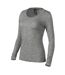 T-shirt Manches Longues Premium Rise Femme Gris Malfini-3