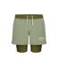 Mens Performance 2 In 1 Running Shorts Olive Karrimor-1