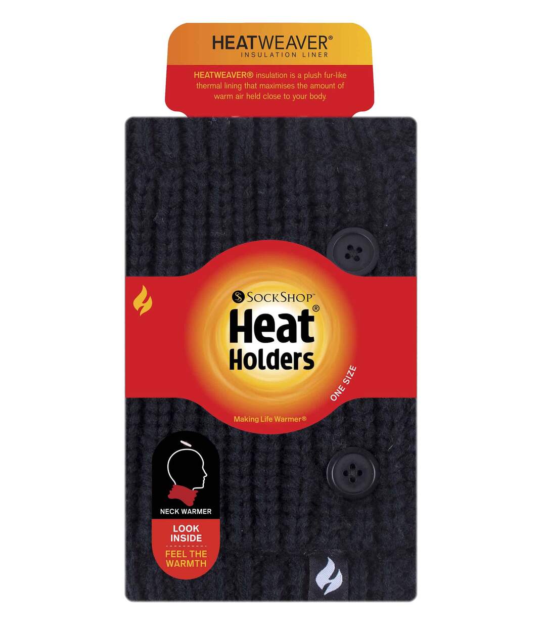 Ladies Thermal Neck Warmer Snood with Button