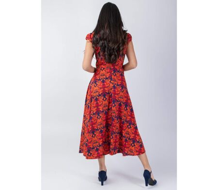 Robe mi-longue chic LOLITA coupe féminine élégante Coton Du Monde